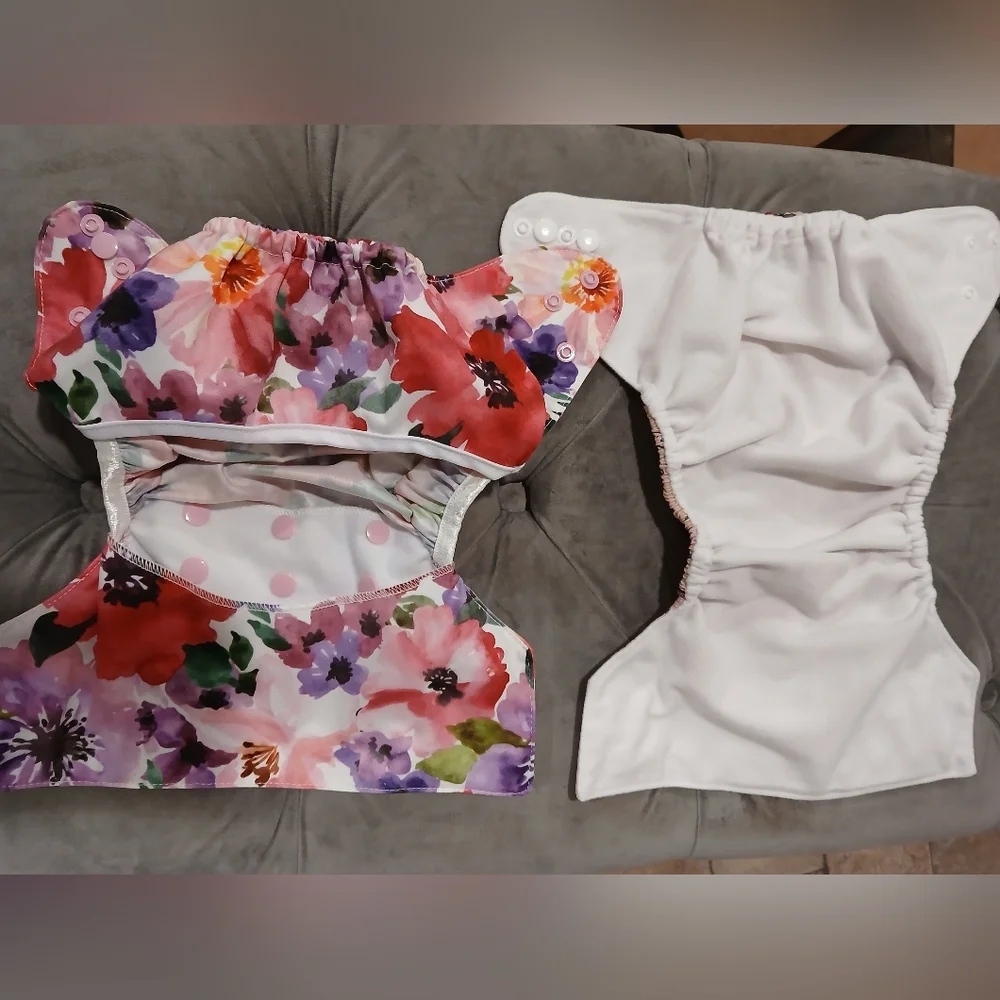 Avia Floral and Pink Kids Cloth Diapers 4pc.